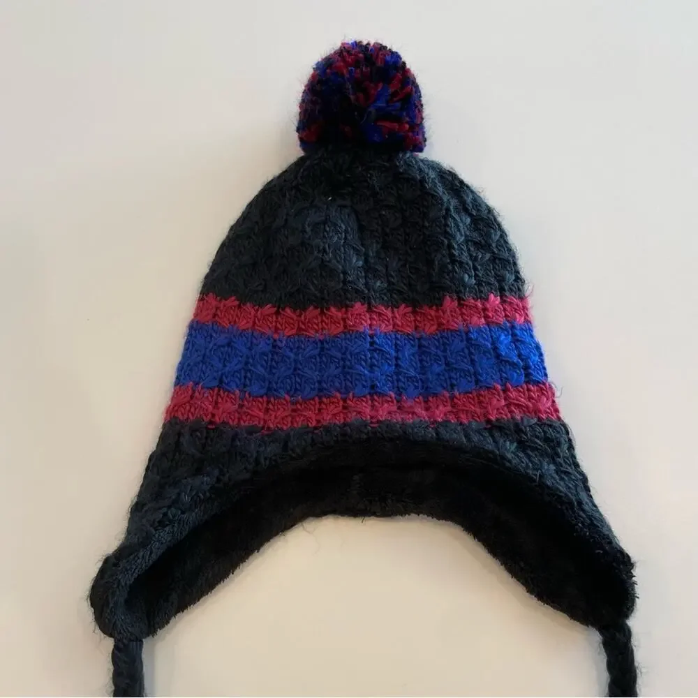 BURTON Knit Striped Beanie with Faux Fur Lining
